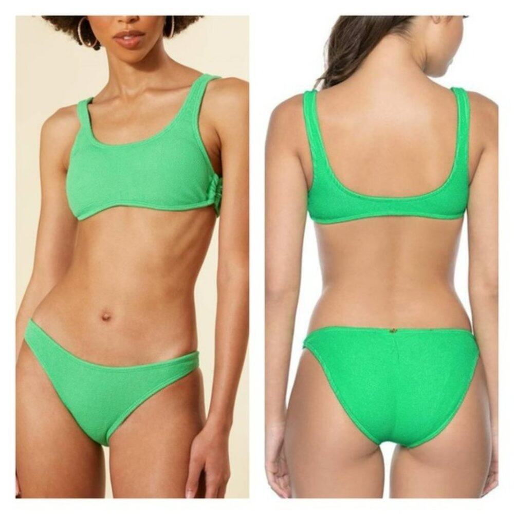 NWT Pilyq Kiwi Reef High Cut Full Bikini